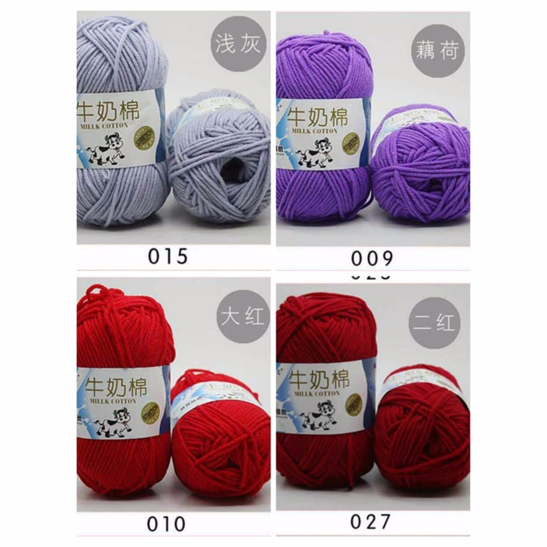 [HCM]Set 20 cuộn len milk bò tặng 2 kim khâu len