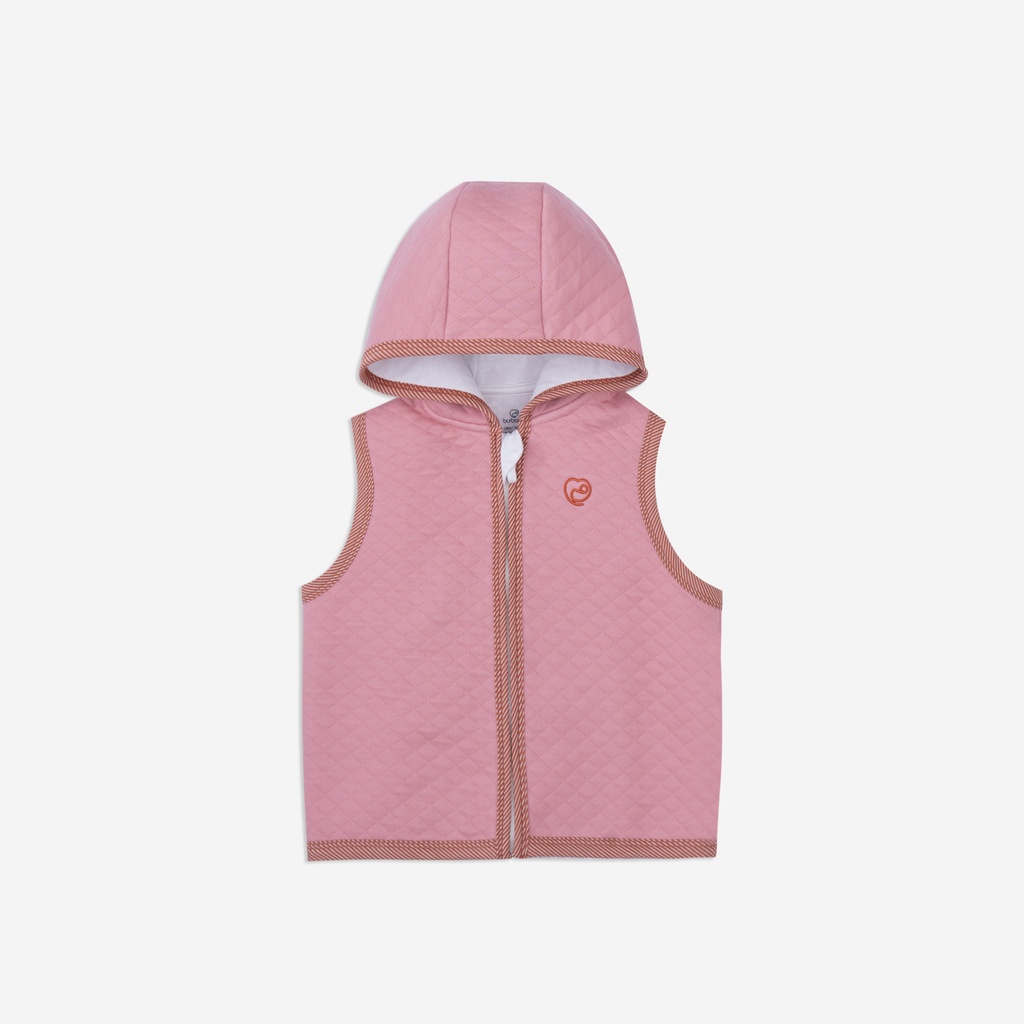 Áo gile có mũ chần bông kyomi huggy bu baby