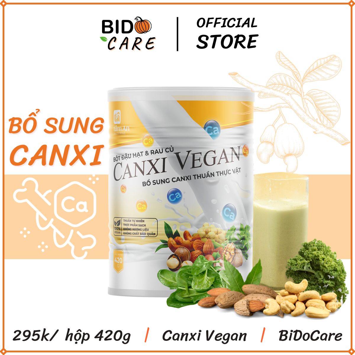 Can.xi Vegan Đa Dạng Dưỡng Chất 420g - BiDoCare -Bổ Sung Khoáng Chất Giàu Can.xi