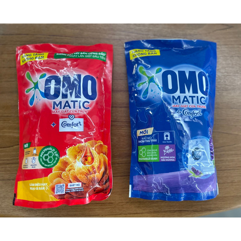 Túi nước giặt OMO Matic chuyên dụng cửa trước 400ml/túi, Nước giặt Omo Matic cửa trước Túi 412g, nước giặt