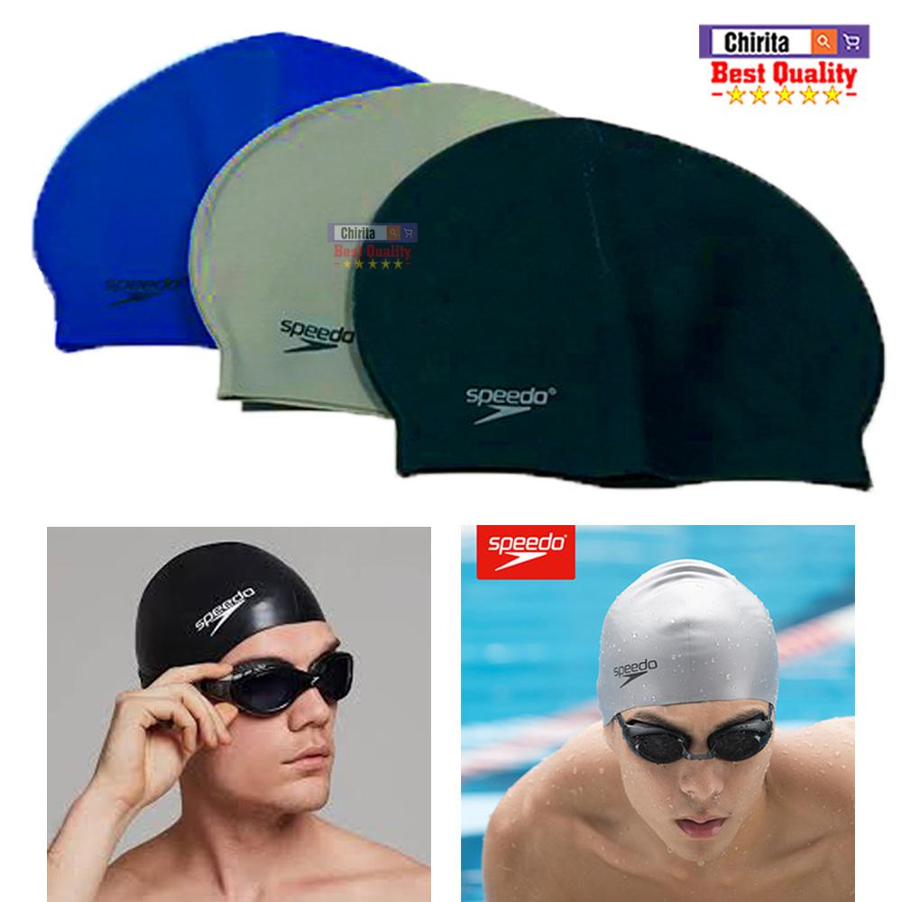 Nón Bơi Trùm Tai SPEEDO - Chất Liệu Silicone Đàn Hồi - Mũ Bơi Thiết Kế Thời Trang Cao Cấp ( Ngẫu Nhiên )
