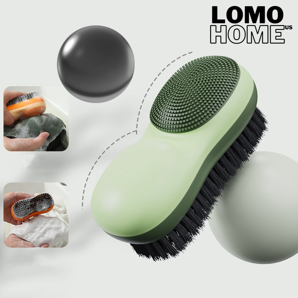 Bàn chải LOMO cao cấp giặt đồ lót, quần áo, đánh giày dép, đầu chải TPR mềm mại chống xước