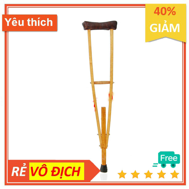Nạn gỗ chống hổ trợ di chuyển vật lí trị liệu phục hồi chức năng 1 chiếc Cường Thịnh Medical