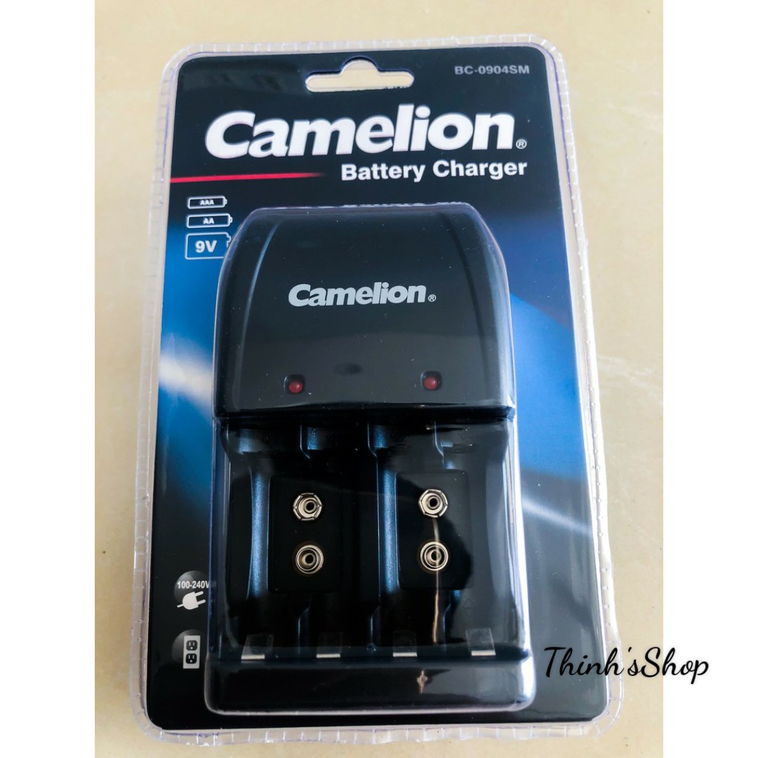 Bộ sạc pin camelion đa năng bc-0904sm sạc pin aa, aaa, 9v - chính hãng