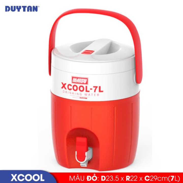 Bình đá giữ nhiệt nhựa DUY TÂN Xcool 7 lít (23.5 x 22 x 29 cm) - 05257 - Giao màu ngẫu nhiên