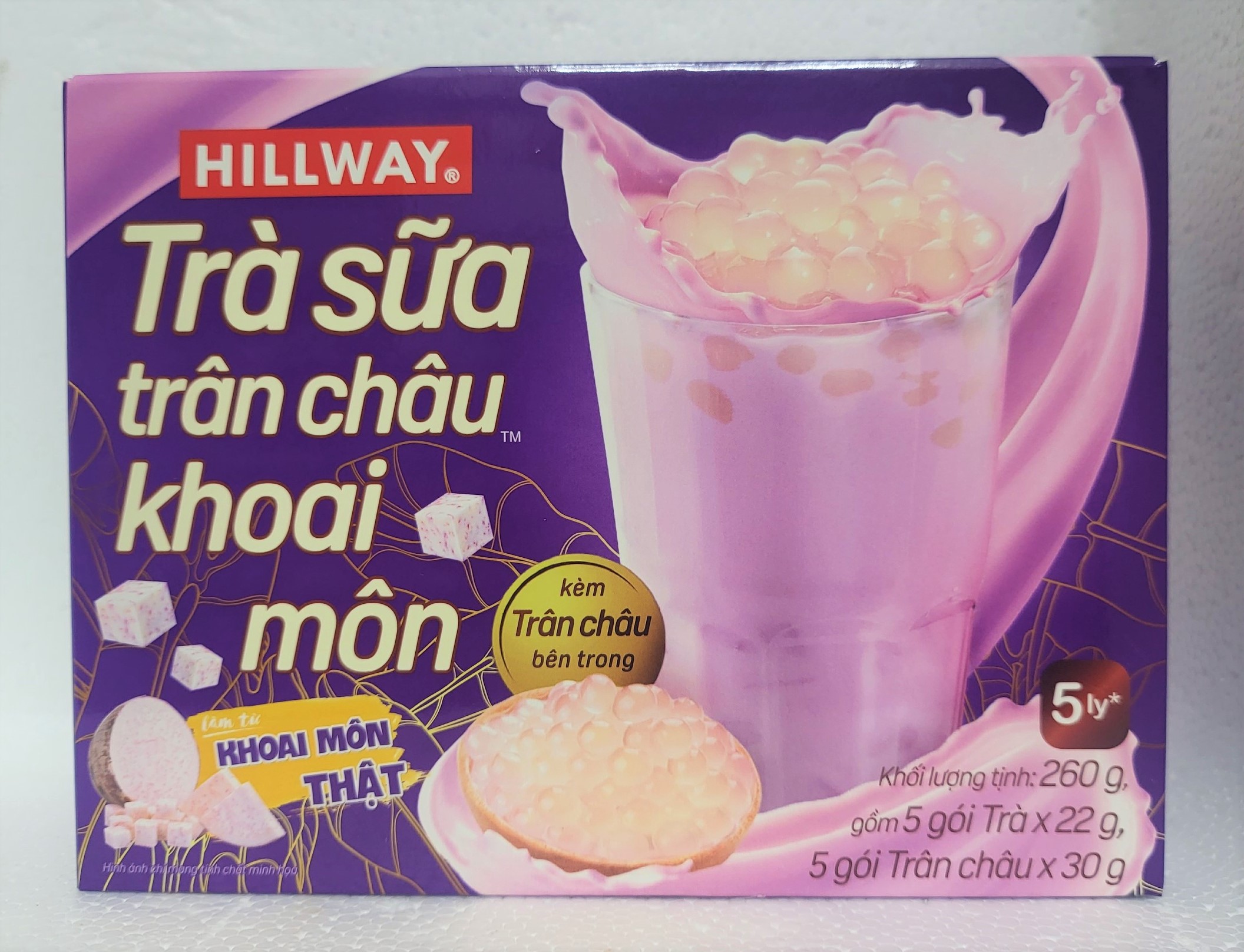 Trà sữa trân châu hillway taro bubble milk tea
