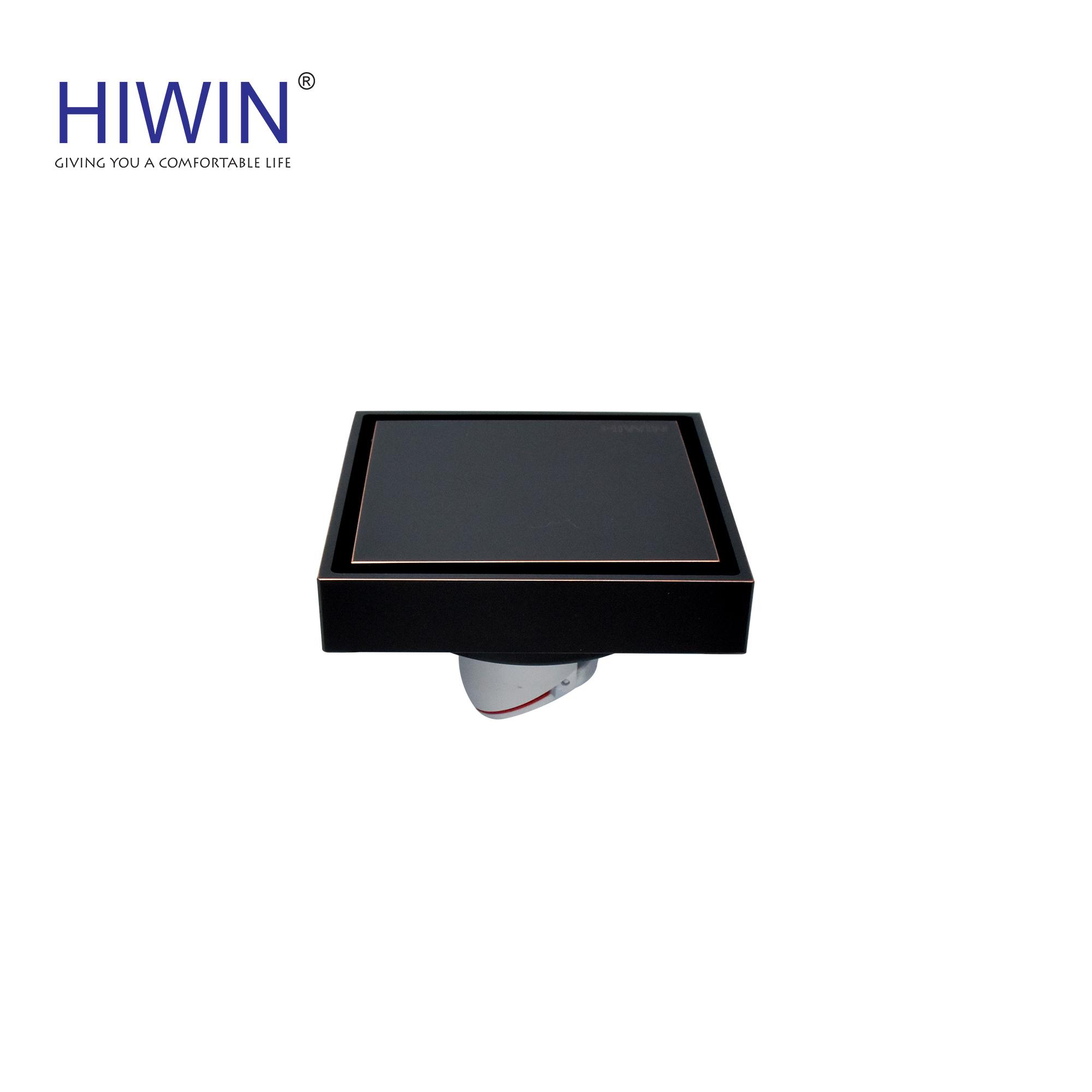 Thoát sàn cao cấp ngăn mùi tuyệt đối hiwin fd-1901f đen mờ