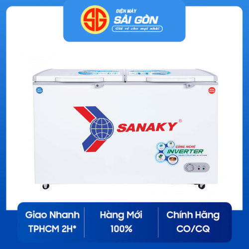 Tủ đông inverter sanaky vh-4909w3 dung tích 400 lít/ 280 lít