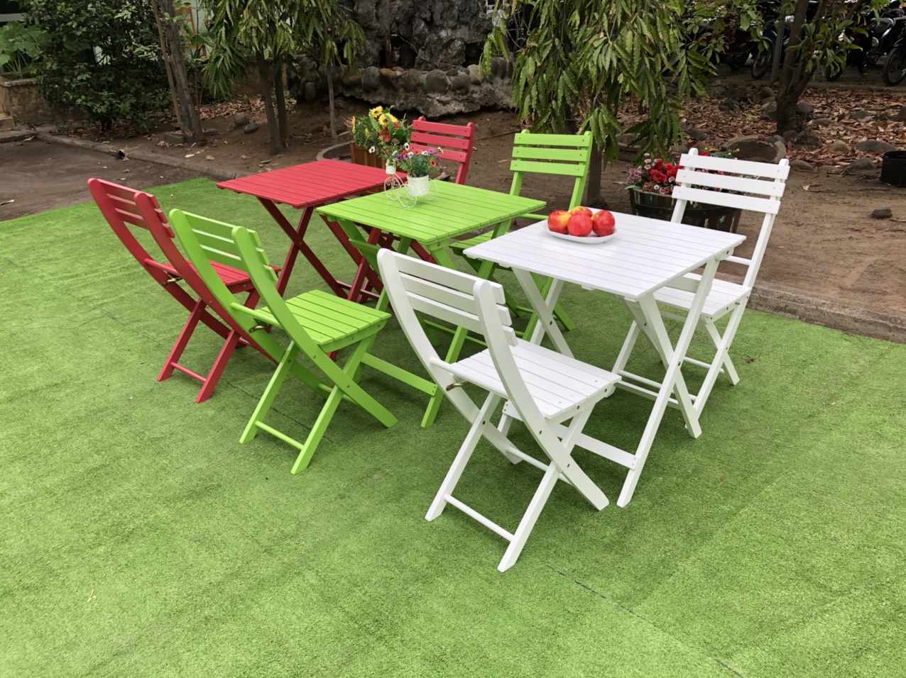 Bộ bàn ghế cà phê ngoài trời