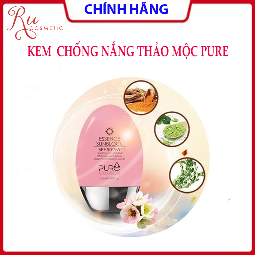 Kem chống nắng pure hàn quốc, kem chống nắng pure, kem chống nắng ngọc trinh