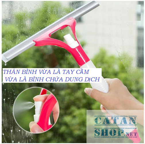 [HCM]CÂY LAU KÍNH CẦM TAY KÈM BÌNH XỊT LAU KÍNH ĐA NĂNG 2 IN 1 ( GIAO NGẪU NHIÊN)