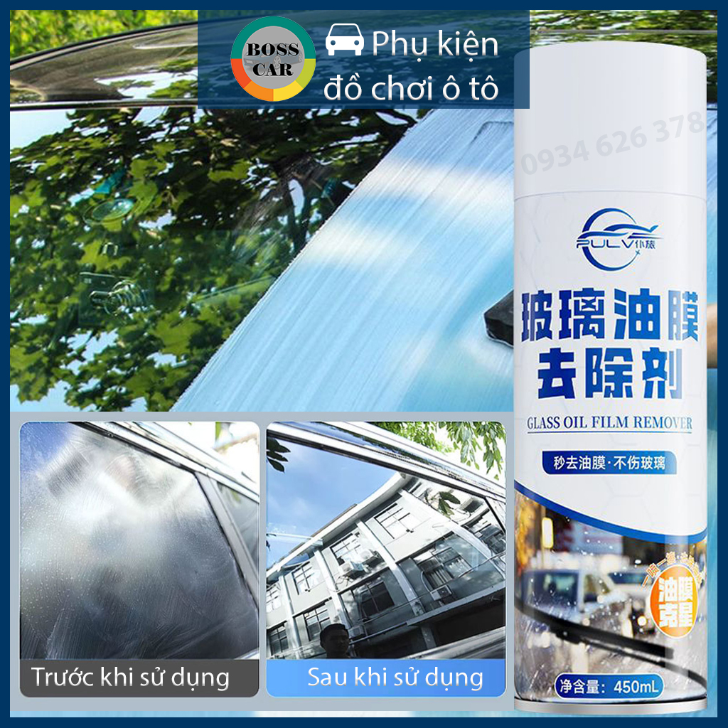 Chai xịt nước tẩy ố kính ô tô, dung dịch tẩy vết ố mốc trên kính oto xe hơi, tẩy ố kính văn phòng, kính mắt, kính chiếu hậu ôtô