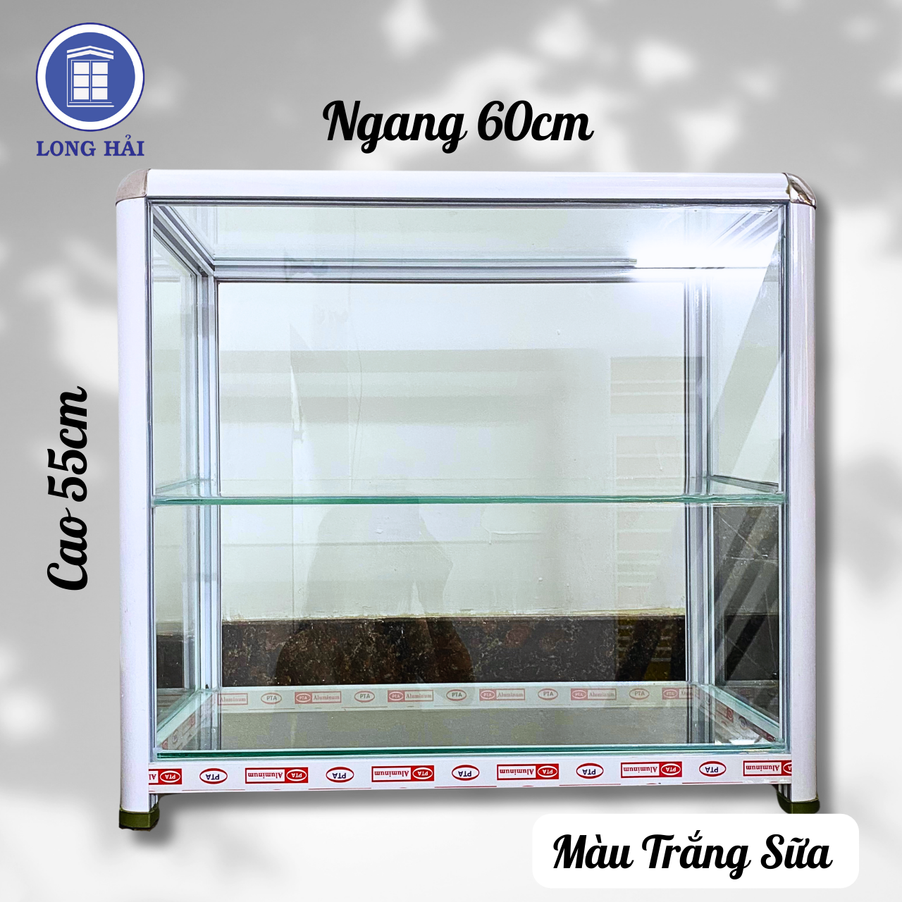 Tủ bán hàng ăn lớn 60 x 30 x 55 cm nhôm kính, bền đẹp