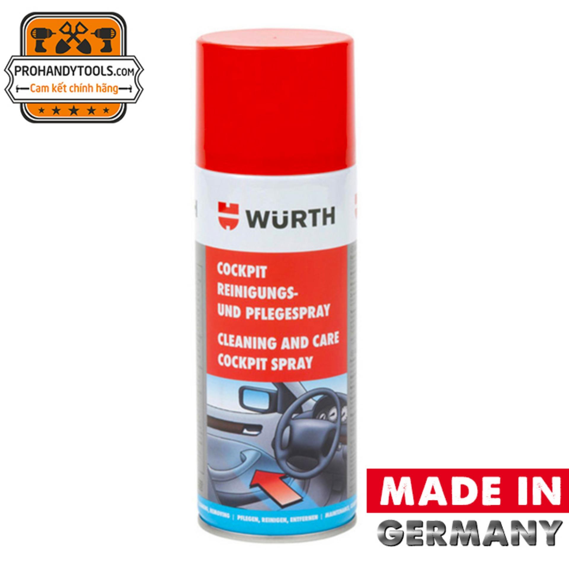 Bảo Dưỡng Taplo Ô Tô Wurth Cockpit Cleaning And Care 400ml