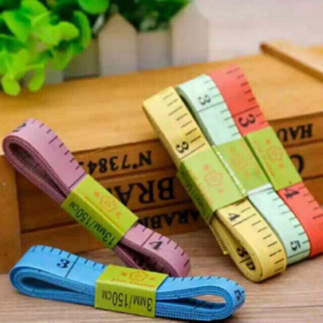 1 Thước dây may đo quần áo, dây đo eo - Đo chiều cao, vòng đầu cho trẻ sơ sinh - Chiều dài thước 150cm - Hàng chất lượng, giao hàng nhanh
