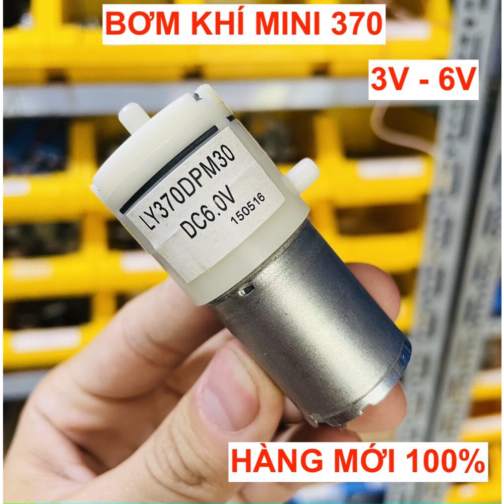Máy bơm khi oxy mini 3v - 6v mới motor 370