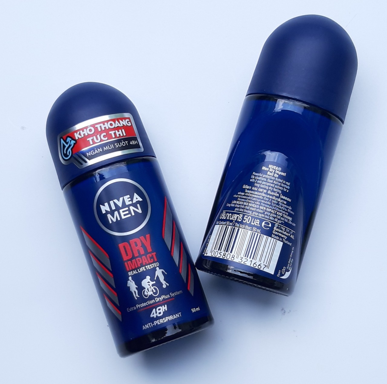 1 chai Lăn khử mùi nam Nivea Men Dry Impact 50ml ngăn mùi Khô thoáng suốt 48 giờ