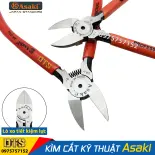 Kìm cắt vát kỹ thuật Asaki JAPAN 6 in AK-8148, 5 in AK-8147, thép CR-V độ cứng cao lò xo tích hợp tiết kiệm sức lực, kềm cắt dây điện, kìm cắt nhựa bavia, lưỡi cắt nhọn vát mỏng sắc bén, kìm cắt bavia nhựa, kìm cắt dây uốn bosai