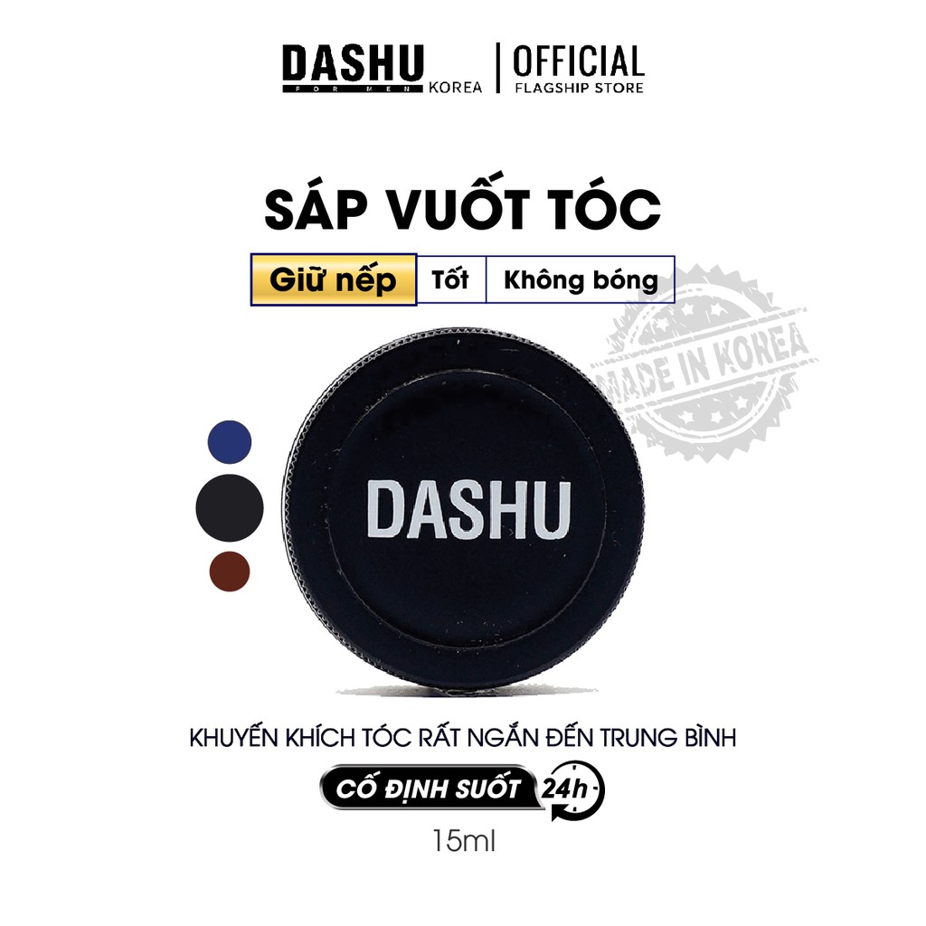 Combo sáp vuốt tóc nam Dashu For Men Premium Original Super Mat 15ml, lược chải đầu Dashu, wax vuốt tóc nam độ cứng 10+, không bóng, thích hợp vuốt undercut, sap vuot toc 90% thành phần thảo dược, không phụ gia, hương liệu hóa học.