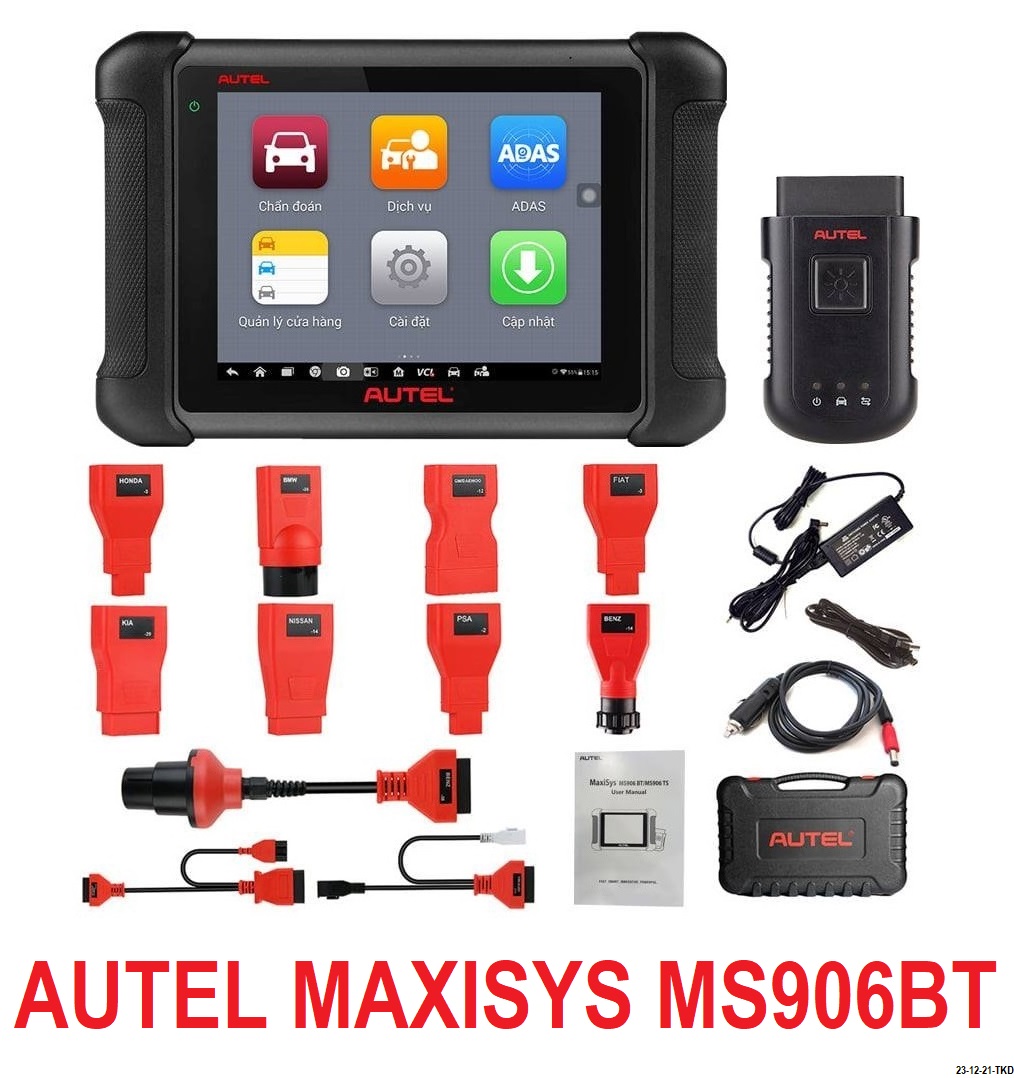 Thiết Bị Chẩn Đoán hơn 100 hãng Ô Tô - Xe Tải. Kết nối OBD1 - OBD2 Không Dây Bluetooth. Hỗ trợ Tiếng Việt, Đọc và Xóa Lỗi, Xem Dữ Liệu Động, Kích Hoạt Thử, Coding - AUTEL MAXISYS MS906BT - HÀNG CHÍNH HÃNG - CẬP NHẬT MIỄN PHÍ 2 NĂM