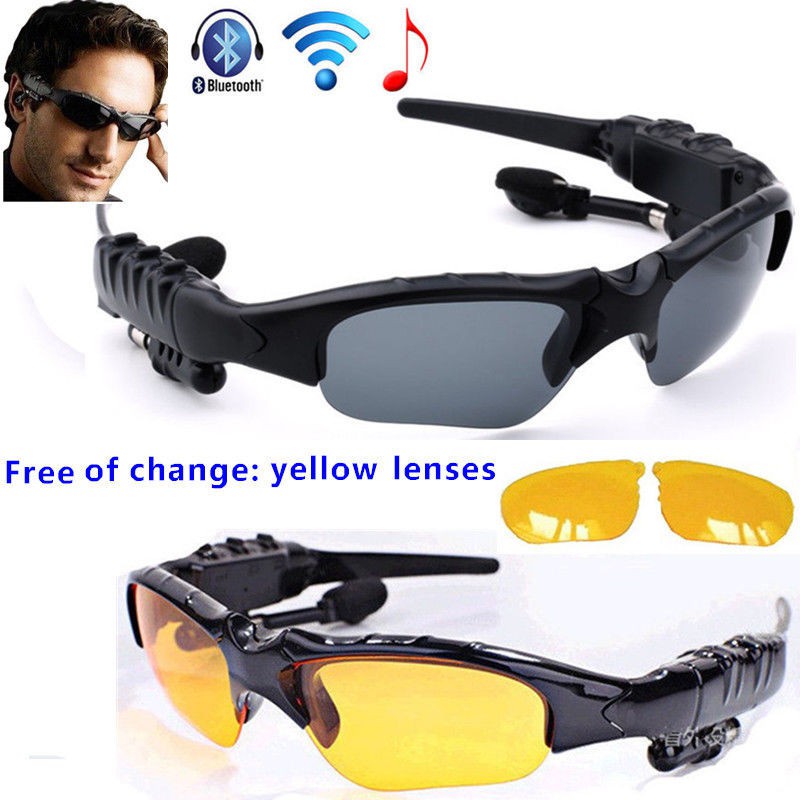 Mắt kính có tai nghe bluetooth, Kính Râm Phân Cực Bluetooth 4.0 Tai Nghe Không Dây Âm Thanh Nổi Thể Thao Thời Trang Kính Râm Lái Xe Điện Thoại MP3 bảo hàng 12 tháng.