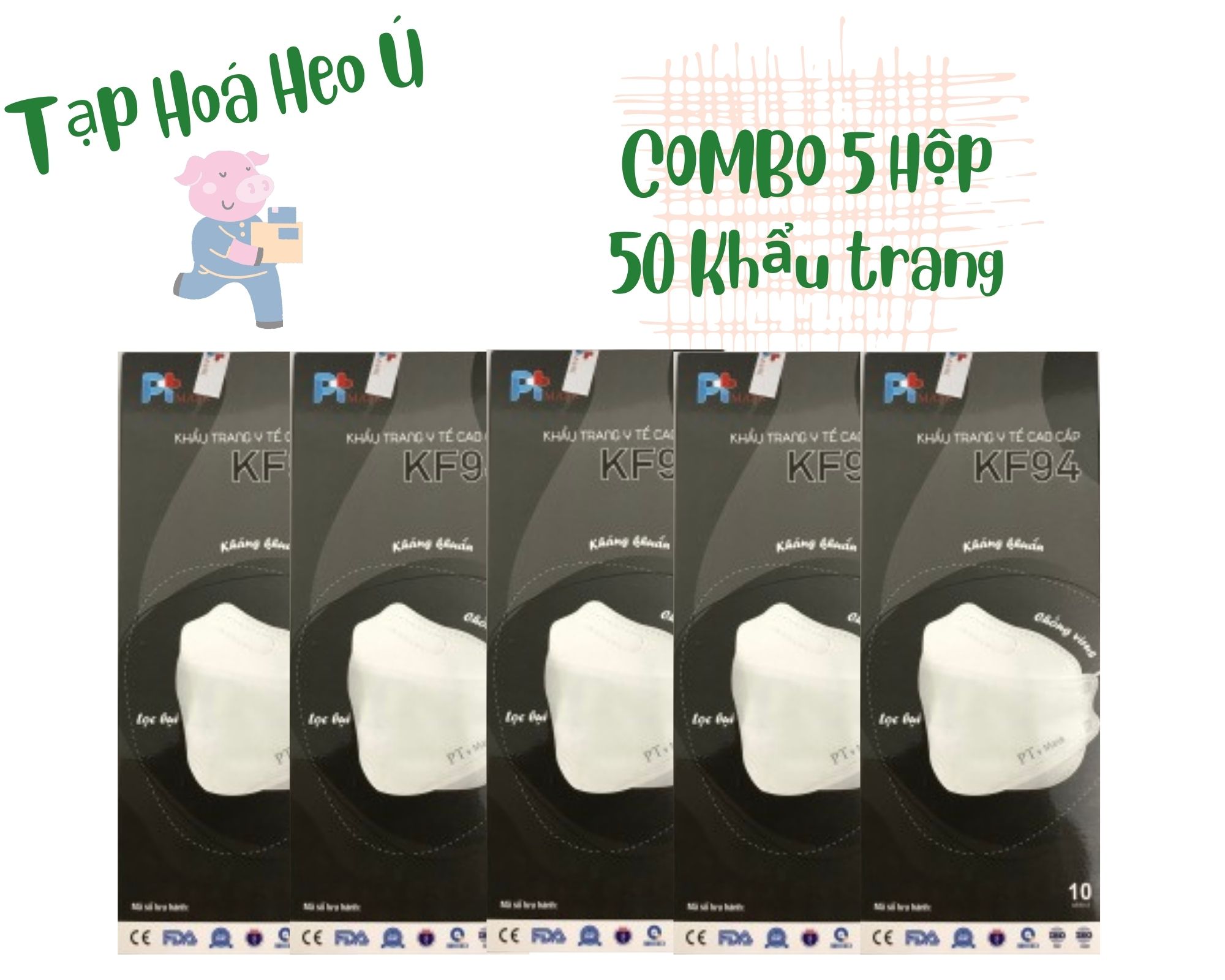 Khẩu trang kf94 kháng khuẩn phong cách hàn quốc