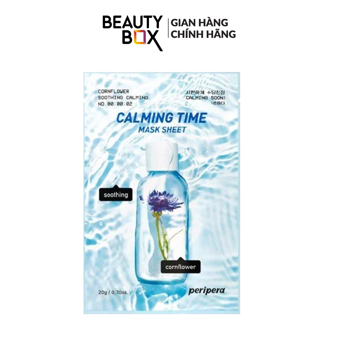 Mặt Nạ Giấy Peripera Calming Time Mask Sheet 02 Cornflower Soothing Calming 20G