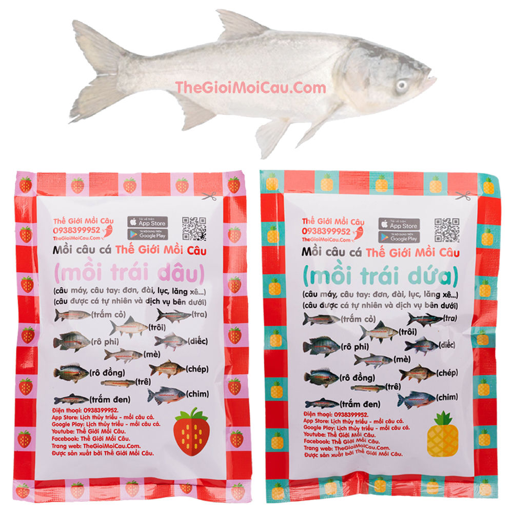 Mồi câu cá mè sông tự nhiên và hồ dịch vụ (câu đơn, đài, lục, lăng xê) (trộn được mồi vê, vuốt, xả)