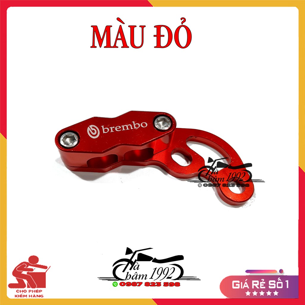 Pat kẹp dây dầu trước logo brembo, bát kẹp dây dầu trước