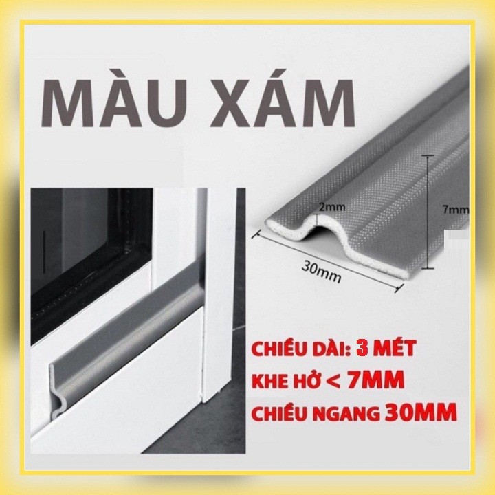 3met Ron chắn khe cửa , chặn cửa , cách âm , chặn cửa chống va đập , ngăn côn trùng , bụi bẩn - Rọn chặn khe cửa đa năng