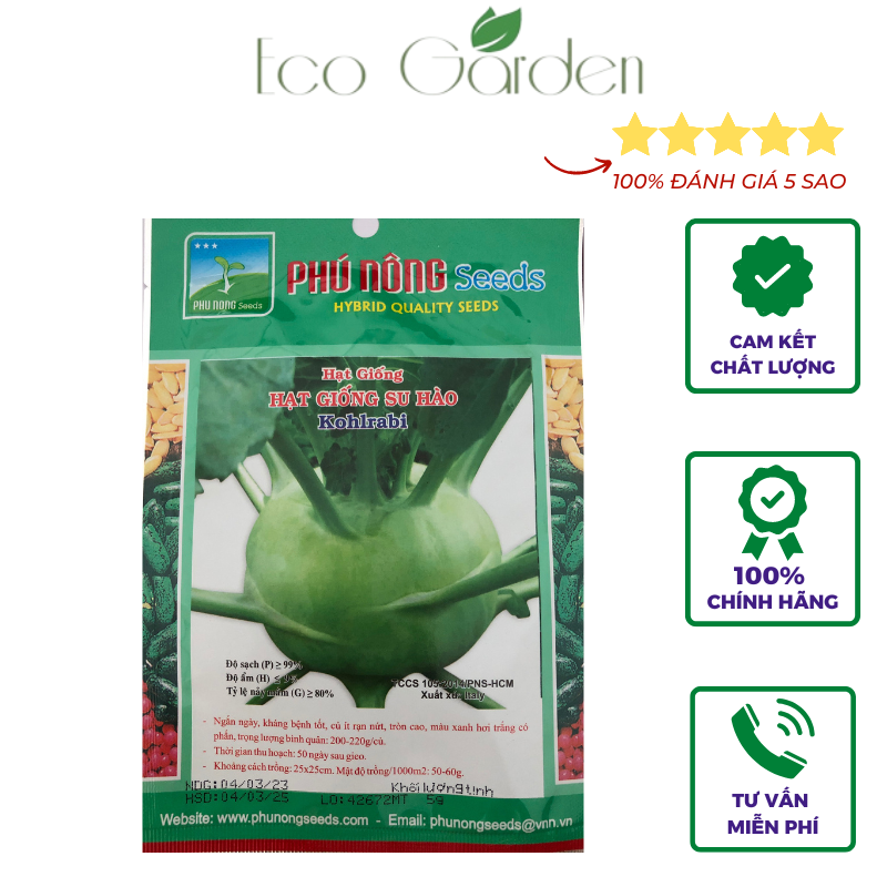 Hạt giống su hào phú nông - 5gr