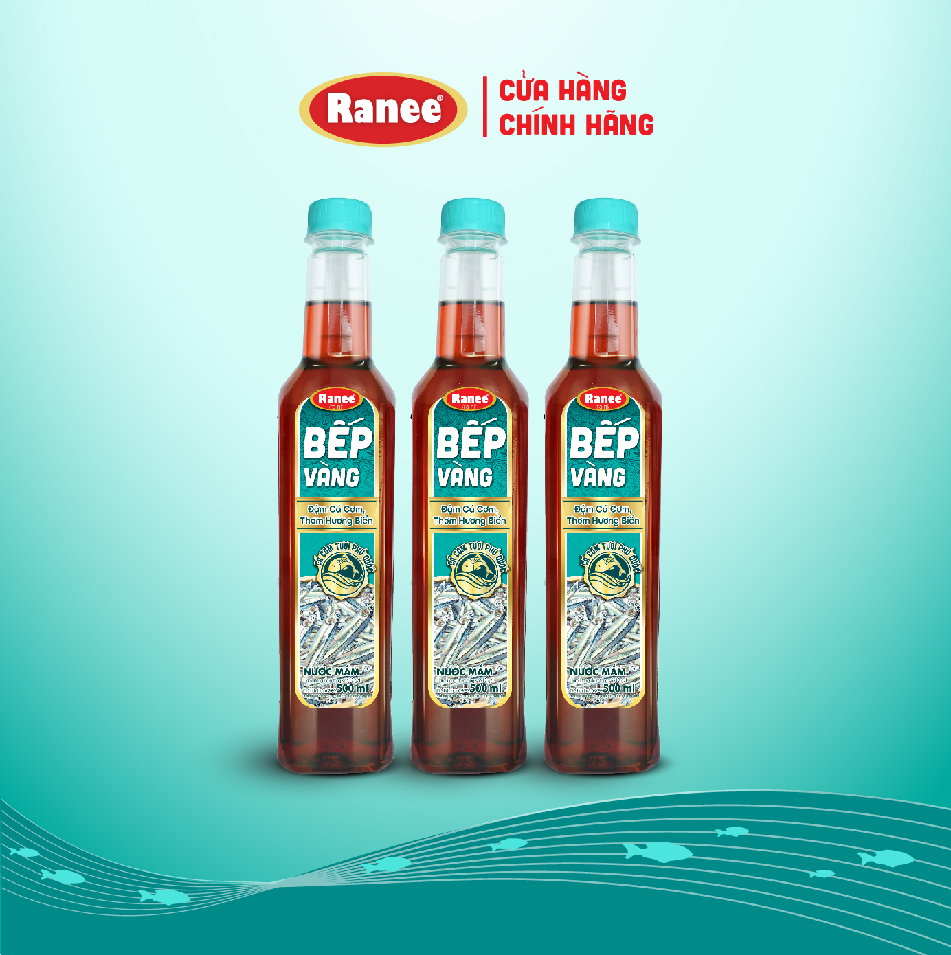 Combo 3 nước mắm thơm ngon cá cơm bếp vàng 12n 500ml