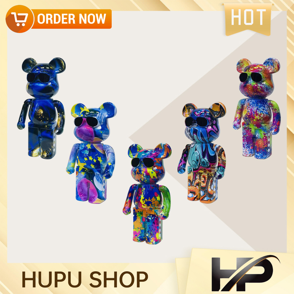 Loa bluetooth B5 dễ thương hình gấu bearbrick B5, loa không dây mini kết nối cáp AUX, USB, thẻ nhớ TF.