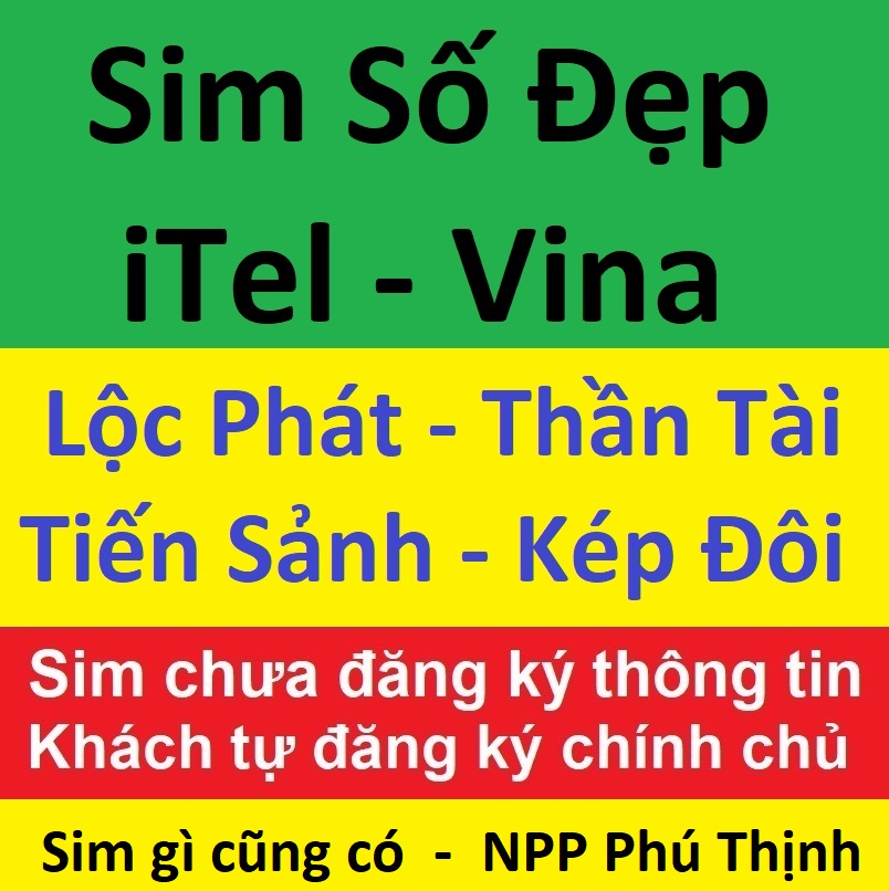 Sim iTel Vinaphone, số đẹp Ưu đãi Tặng 4Gb/ngày miễn phí cuộc gọi, SMS, data... Sim chưa kích hoạt (B127A.2)