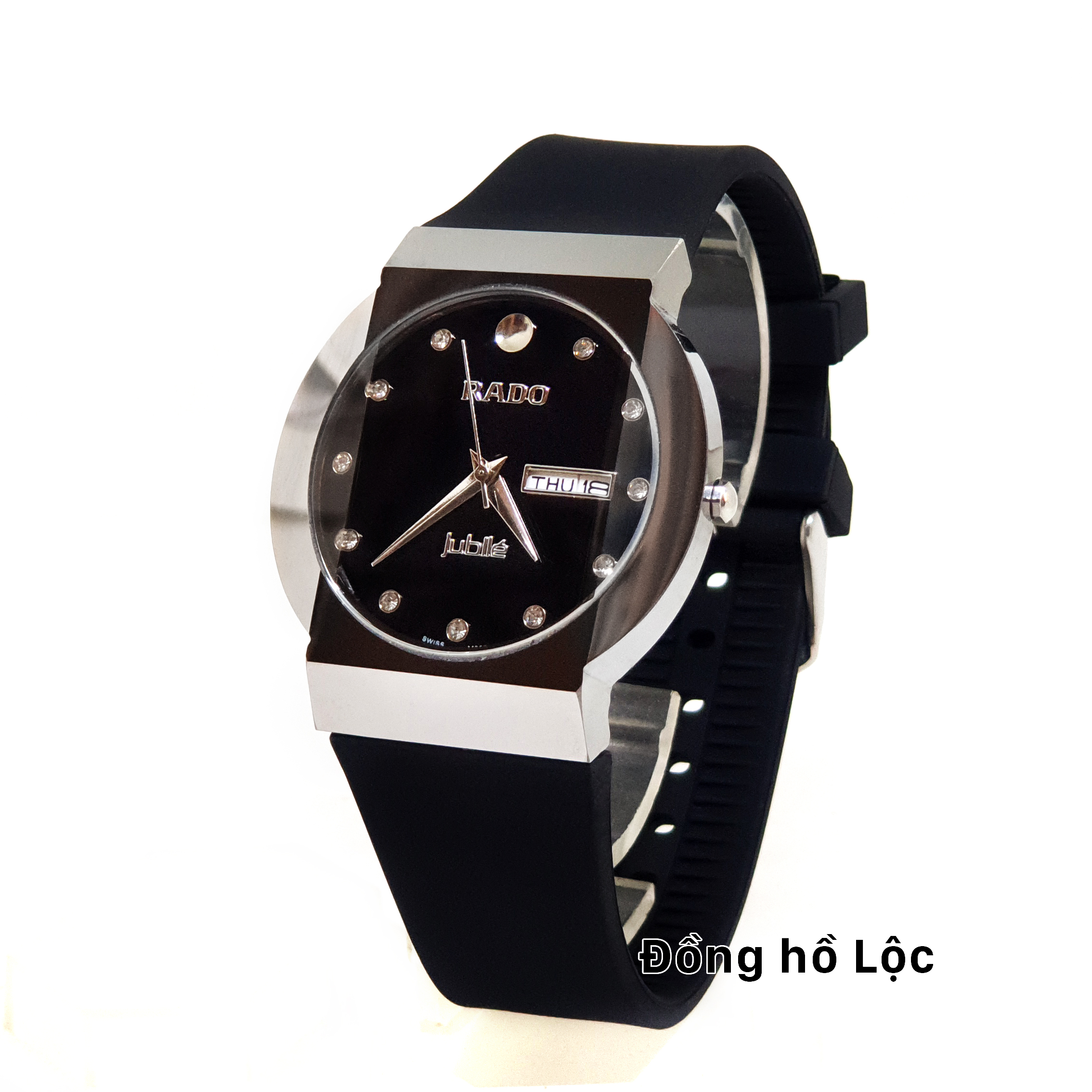 Đồng hồ R.A.D.O Jubile NAM CAO CẤP Dây Silicon Siêu Bền - Tặng 2 pin thay thế