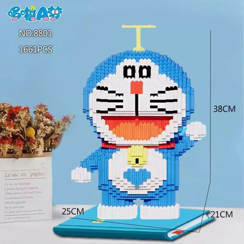 mô hình  Doraemon Thần Tài Cáo Nick Thỏ Judy Bearick  Size LỚN xếp hình mini Đồ chơi trang trí Decor đáng yêu