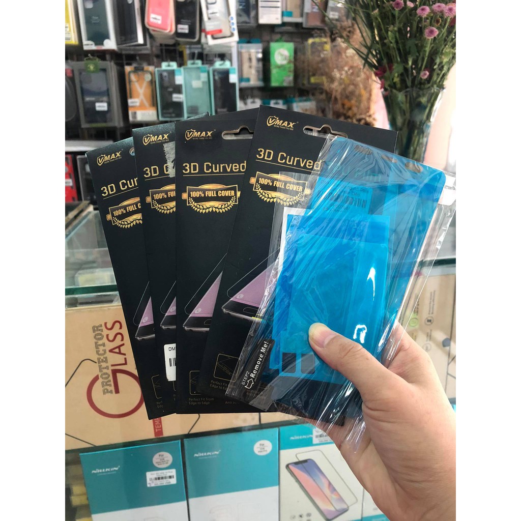 Miếng dán samsung galaxy a8 plus 2018 full màn hình hiệu vmax chất lượng tốt