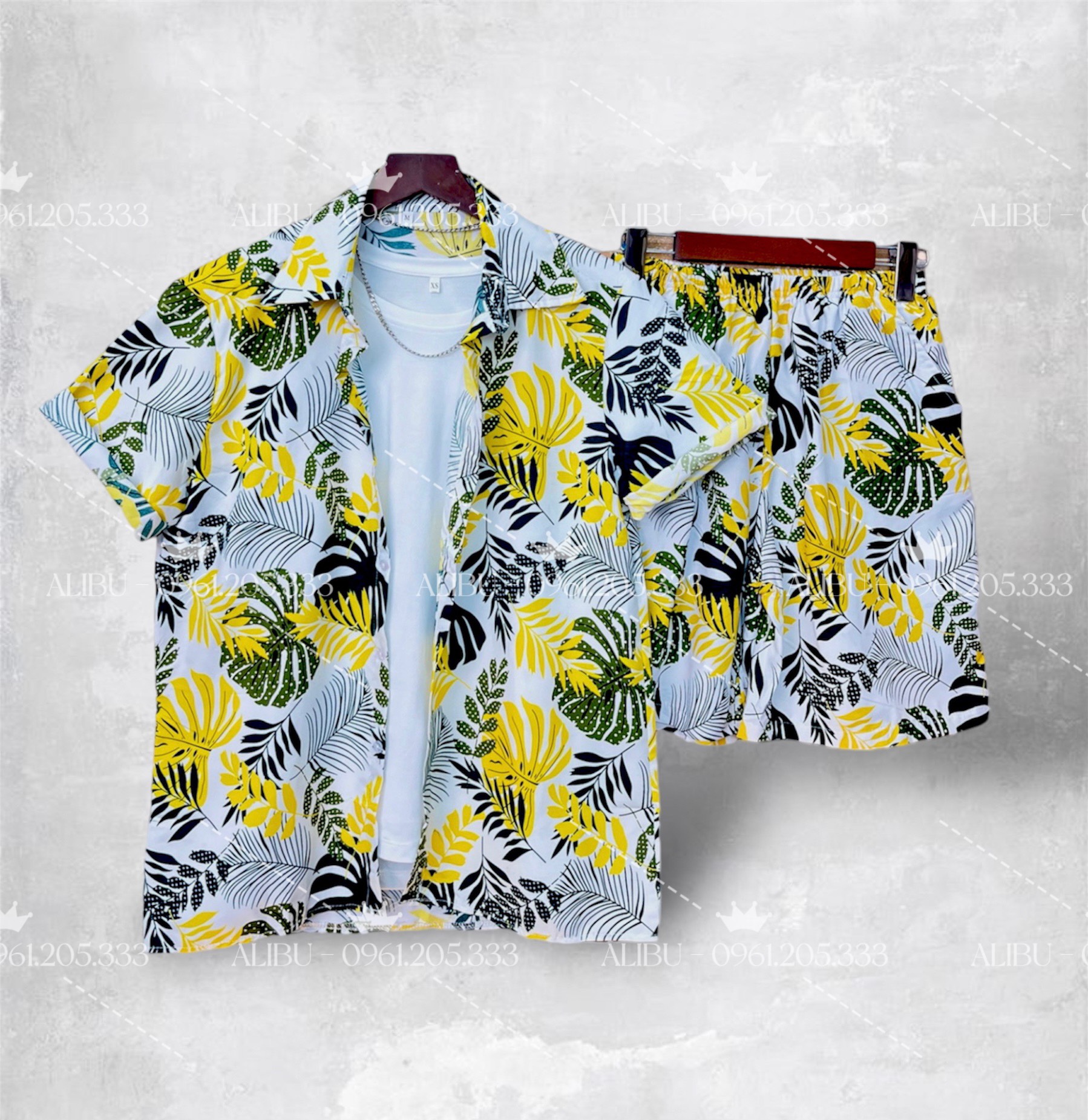 ÁO HỌA TIẾT HOA QUẢ HOA LÁ ĐI BIỂN HÈ GIA ĐÌNH VINTAGE VẢI KHÔ COTTON -ALIBU