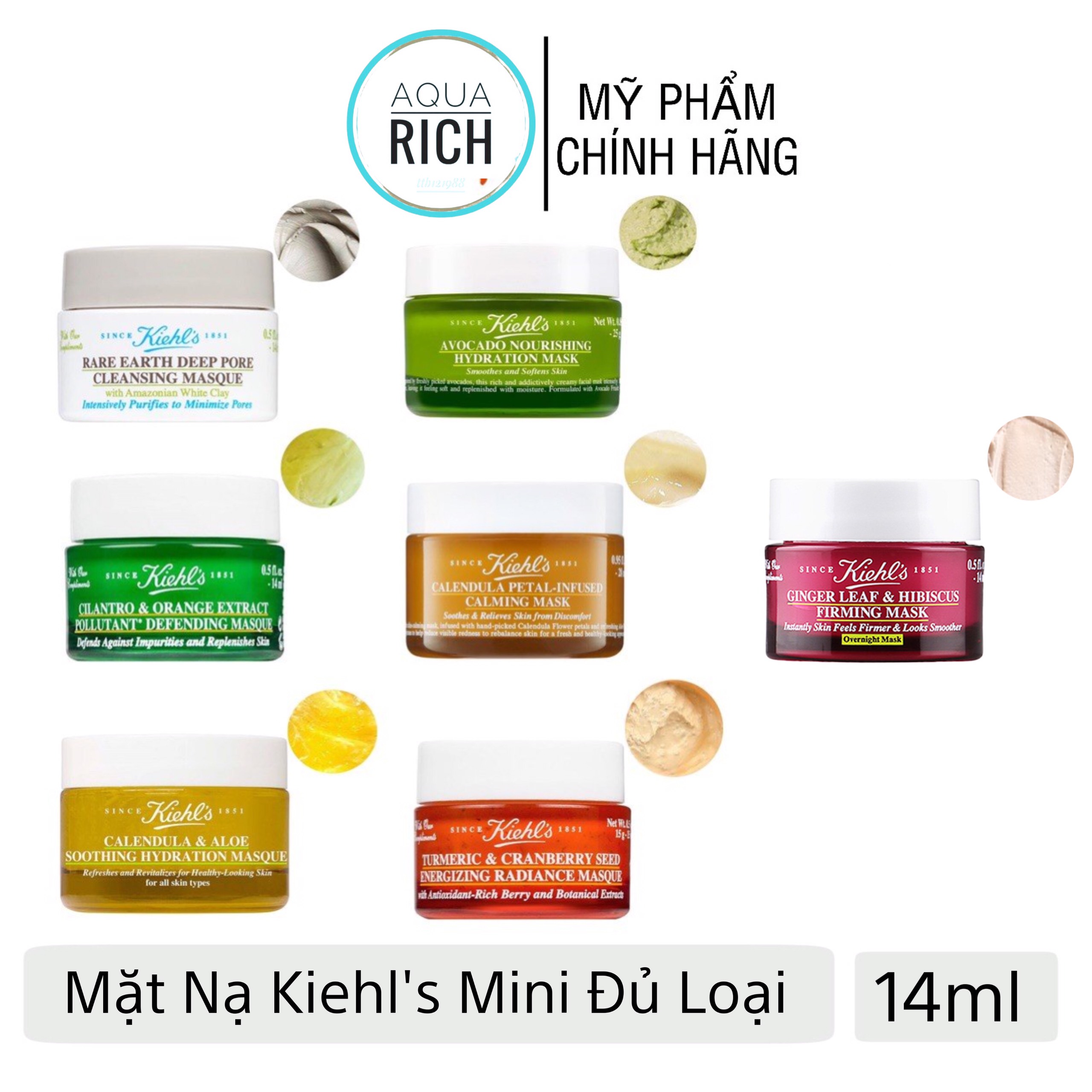 Mặt Nạ Kiehl’s 14ml Đủ Loại Kiehl
