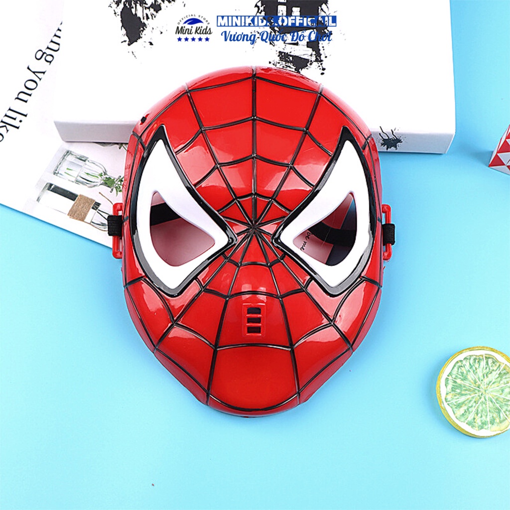 Mặt nạ người Nhện - mặt nạ siêu nhân nhện Spider Man có đèn phát sáng hóa trang dành cho bé - Đồ chơi MiniKids