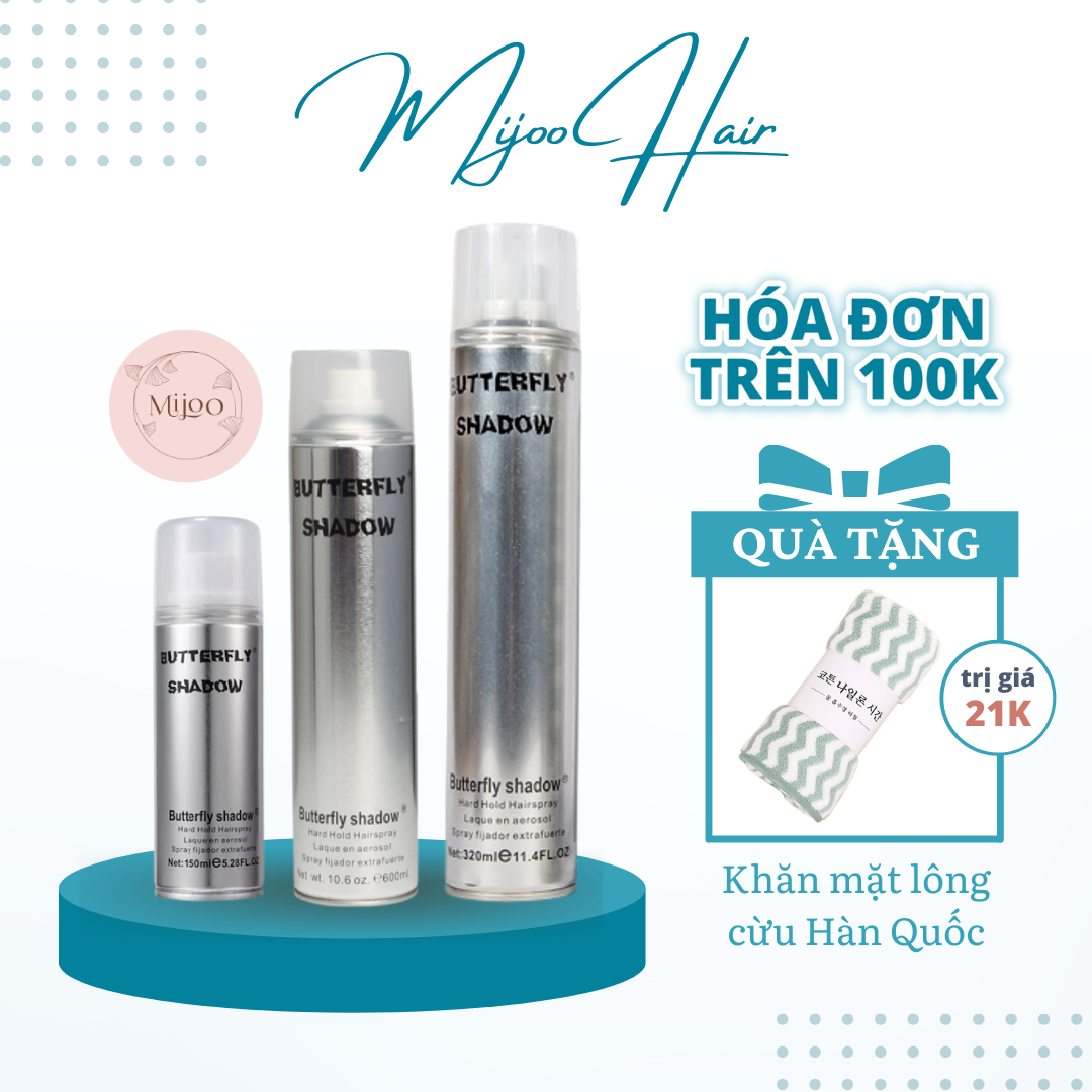 Gôm xịt tóc Butterfly Shadow giữ nếp tạo kiểu chính hãng