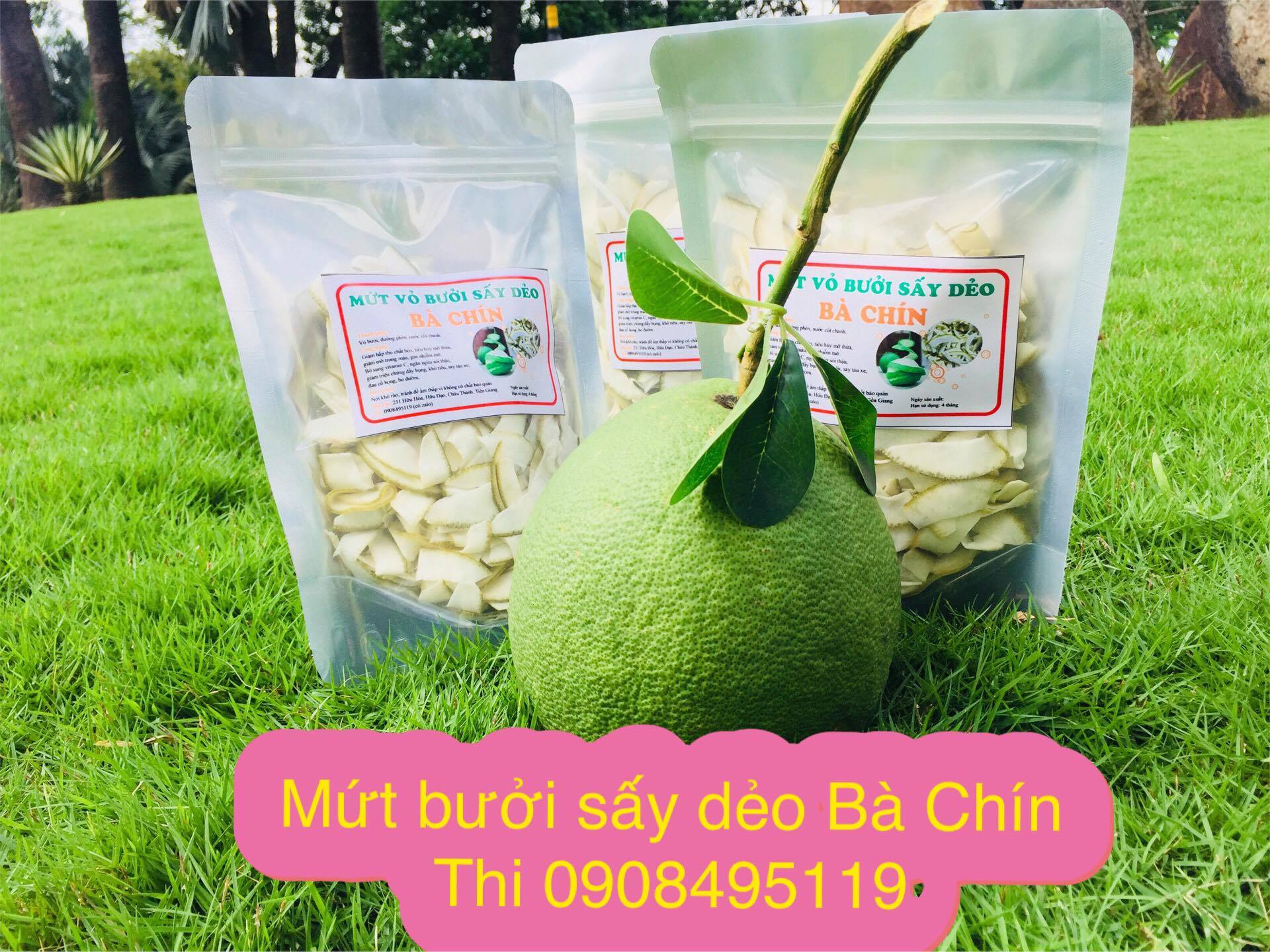 500g Mứt Bưởi Sấy Dẻo Bằng Đường Phèn Chuẩn Vị Nhà Làm