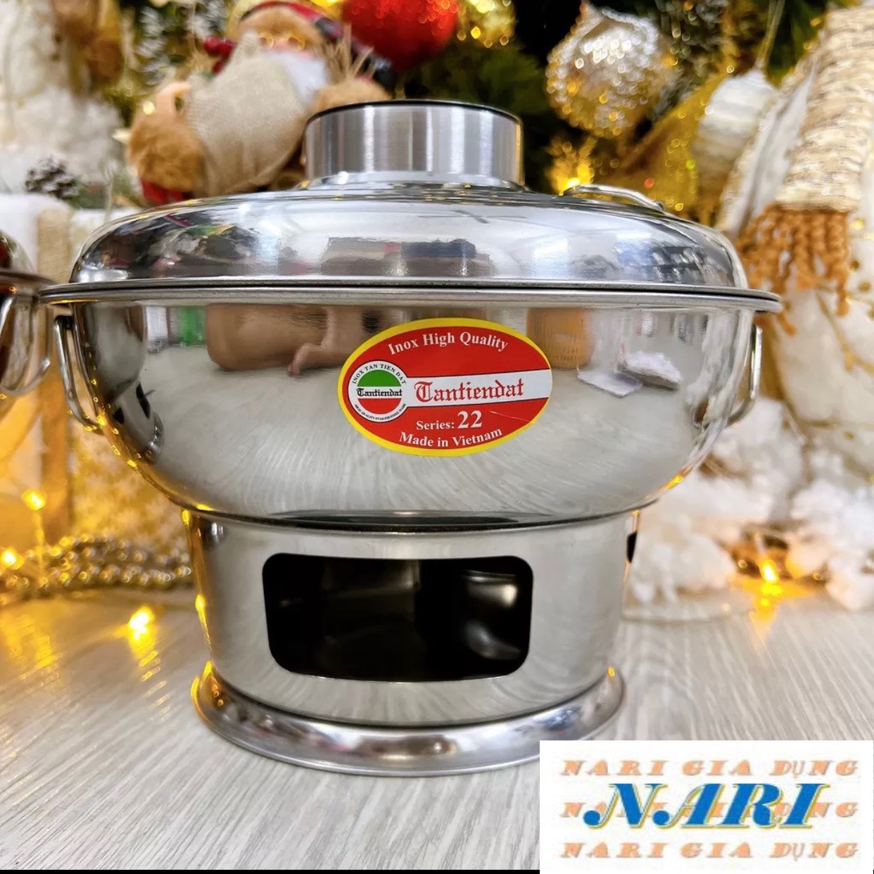 *nồi lẩu cù lao - lẩu than - lẩu cồn inox tân tiến đạt cao cấp tiện dụng - gia dụng nari