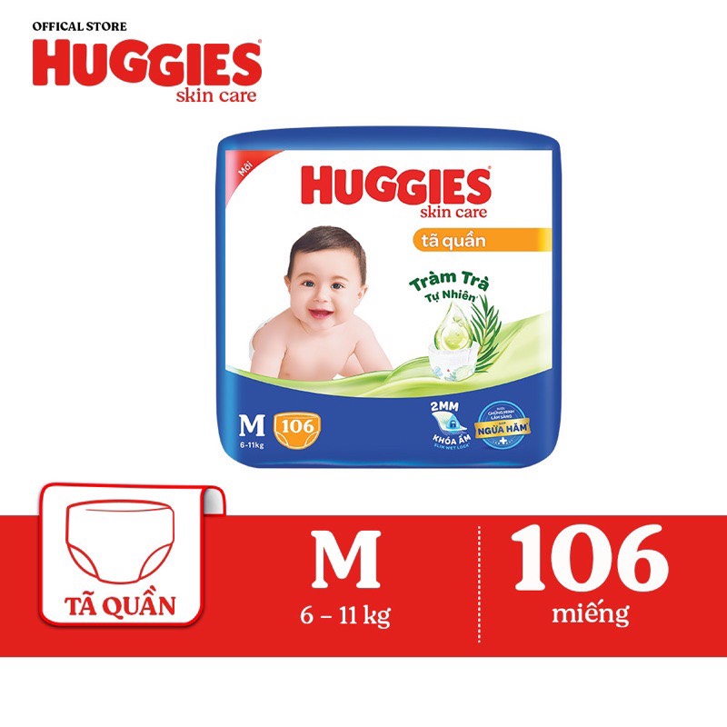 Bỉm/Tã quần Huggies size M106/L104/XL88/XXL76