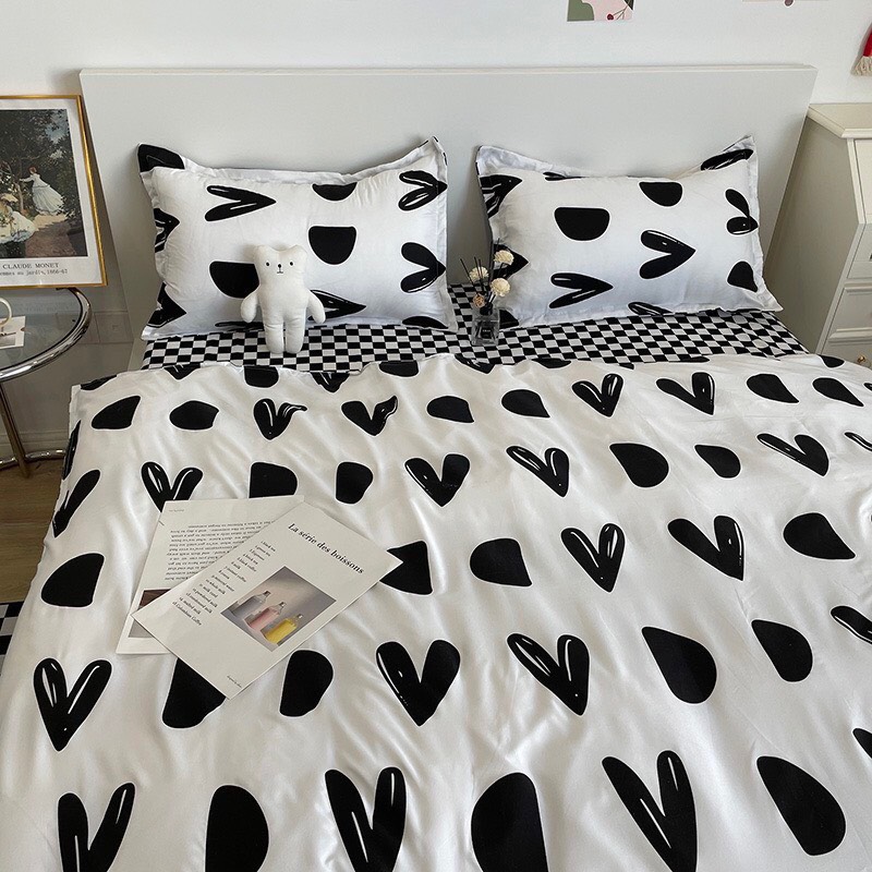 Bộ chăn ga gối Cotton Poly LIDACO 4 món miễn phí may chun ga giường đủ mọi kích cỡ