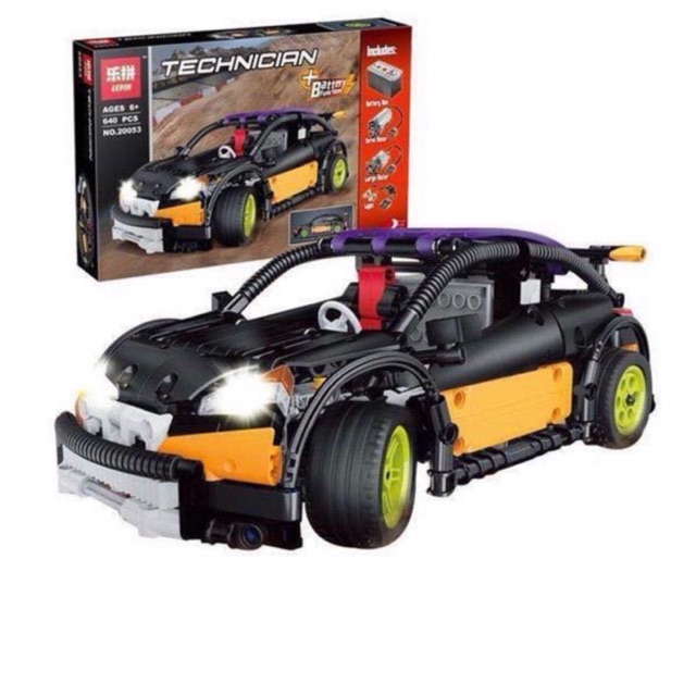 Lắp ráp xếp hình lego 20053 20053B Technic Hatchback Type R - Xe Ô Tô Hatchback Điều Khiển Từ Xa 640 khối