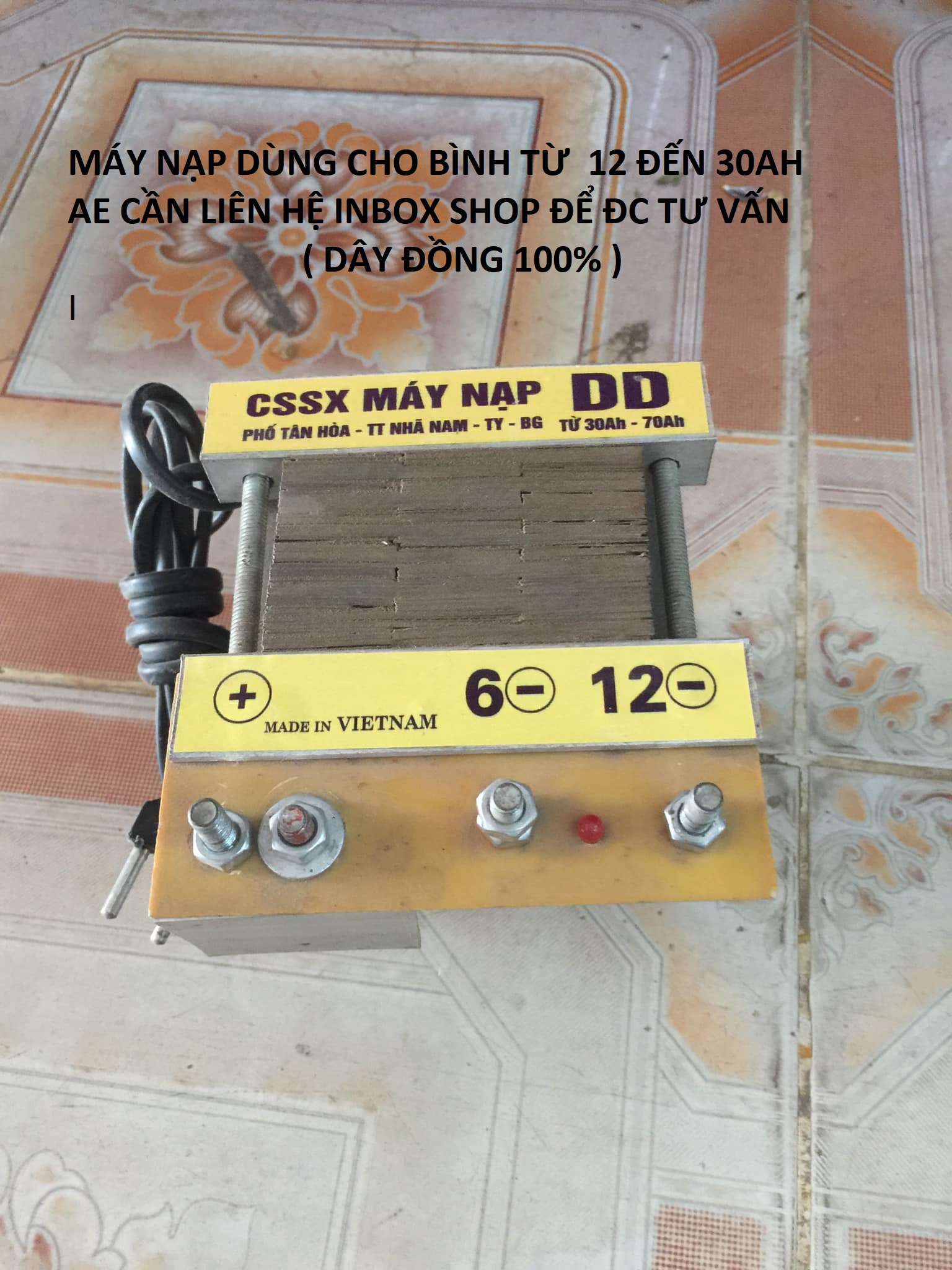 Máy nạp ắc quy từ 25ah - 70ah