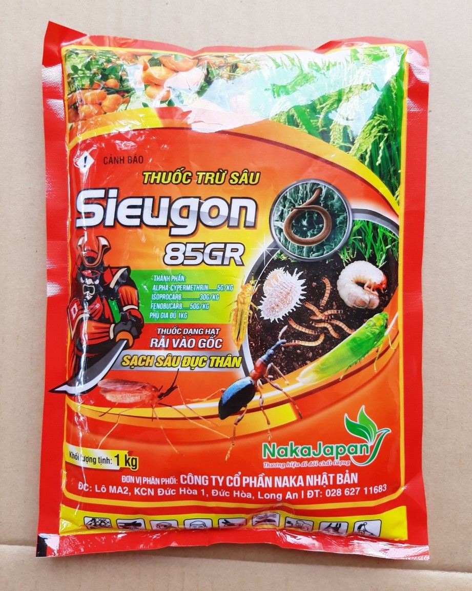 [THIEN THINH SHOP] Thuốc trừ sâu dạng rãi SIEUGON 85 GR (mua 2kg tặng 1 túi lọc) trừ sâu đục thân, đuông dừa, bọ khoai, tuyến trùng gói 1kg