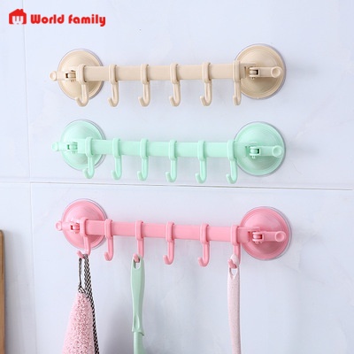 Móc treo đồ HÚT CHÂN KHÔNG tiện dụng thanh 6 móc