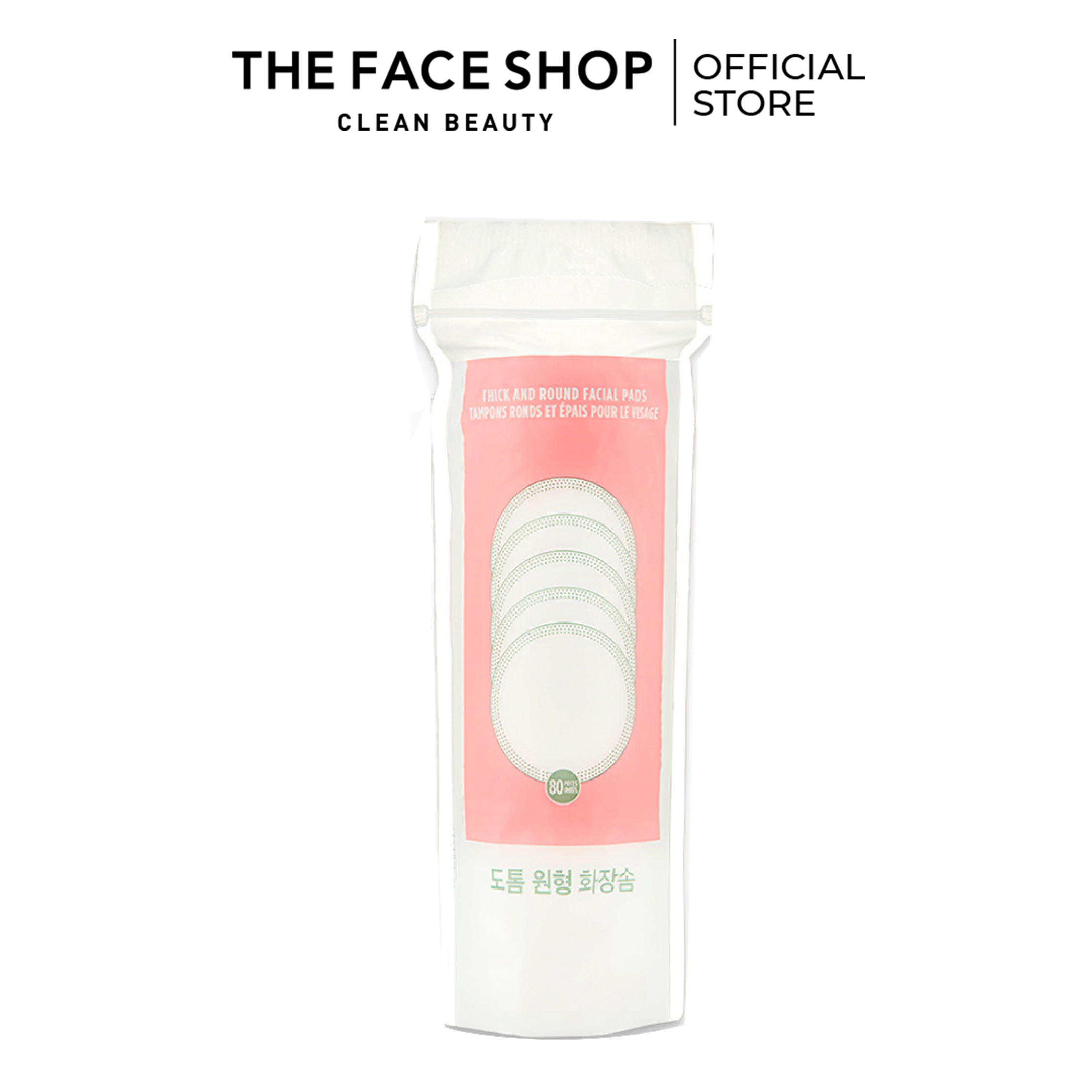 Bông Tẩy Trang TheFaceShop DAILY BEAUTY TOOLS THICK AND ROUND FACIAL PADS 80pcs